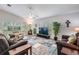 Inviting living room with large windows, comfortable seating, and neutral decor at 1033 Ashbourne Cir, Trinity, FL 34655