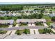 Stunning aerial view of the neighborhood featuring manicured lawns, and a lush golf course at 1142 Wolford Dr, Trinity, FL 34655