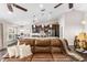 Open-concept living space with a kitchen featuring stainless appliances and granite countertops at 1142 Wolford Dr, Trinity, FL 34655