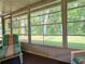 Sunroom filled with natural light, offering relaxing views of the backyard and mature trees at 11733 Bayonet Ln, New Port Richey, FL 34654
