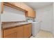 A convenient laundry room featuring generous storage and a utility sink at 12805 Coronado Dr, Spring Hill, FL 34609