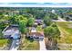 Aerial view of a residential property showcasing the home's layout, pool, and surrounding greenery at 2172 Whitewood Ave, Spring Hill, FL 34609