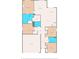 Floor plan showing the layout of the home, including bedrooms, bathrooms, and living spaces at 2572 Garden Plum Pl, Odessa, FL 33556