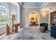 Comfortable library with arched entry and reading nook at 2880 Chelsea N Pl, Clearwater, FL 33759
