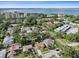 Scenic aerial view of a residential neighborhood with a distant view of the bay at 2887 Cathy Ln, Clearwater, FL 33760