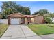 Attractive single-story home featuring a well-kept lawn, a one-car garage, and a private driveway at 2887 Cathy Ln, Clearwater, FL 33760