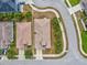 Aerial view of a property with well-defined lot lines and a neatly landscaped yard, providing privacy at 4266 High Ridge Ave, Spring Hill, FL 34609