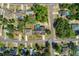 Aerial view of a neighborhood featuring a home with a private pool at 4289 Castle Ave, Spring Hill, FL 34609