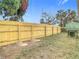 A newly installed backyard wooden fence at 4503 Courtland St, Tampa, FL 33610