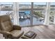 Serene water views from the comfort of this inviting chair at 4939 Floramar Ter # 611, New Port Richey, FL 34652