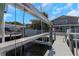 This boat lift shows waterfront living at its finest, offering convenient access to the water and stunning views at 5145 Porpoise Pl, New Port Richey, FL 34652