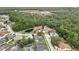 Aerial view of a single-story home surrounded by trees at 5747 Fieldspring Ave, New Port Richey, FL 34655