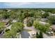 This aerial shot showcases a home nestled among mature trees, highlighting the property's privacy and location at 7119 Lenape Cir, New Port Richey, FL 34653