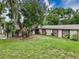 A sprawling backyard offers ample space for gardening and outdoor activities at 7119 Lenape Cir, New Port Richey, FL 34653