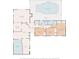 Detailed floor plan revealing spacious living areas, kitchen, bedrooms, and a swimming pool at 7119 Lenape Cir, New Port Richey, FL 34653