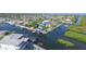 Luxury waterfront homes with canal access, docks, and lush landscaping at 7313 Hatteras Dr, Hudson, FL 34667
