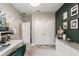 Bright office space with multiple doorways, white accent walls and modern decor at 11579 Weaver Hollow Rd, New Port Richey, FL 34654