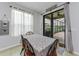 Cozy dining area with sliding glass doors leading to screened patio at 1236 Ketzal Dr, Trinity, FL 34655