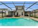 Backyard pool boasts an outdoor seating area and beautiful backyard views at 1236 Ketzal Dr, Trinity, FL 34655