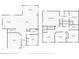 Floor 1 & 2 plan featuring multiple bedrooms, bathrooms, and a living room, along with an open concept kitchen at 18566 Hunters Meadow Walk, Land O Lakes, FL 34638