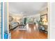Spacious living room with beautiful wood floors at 2310 Augusta Dr, Spring Hill, FL 34606
