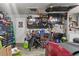 Functional garage space with ample storage, workspace, and convenient laundry area, perfect for projects at 4350 Sawgrass Blvd, New Port Richey, FL 34653
