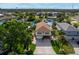 Beautiful waterfront home boasting a canal view, private dock, and a spacious driveway surrounded by lush greenery at 4460 Flounder Dr, Hernando Beach, FL 34607