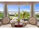 Sitting area showcasing a scenic waterfront view through a large picture window at 6140 Seaside Dr, New Port Richey, FL 34652