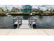 A home's private dock extends into the canal, ready for boating and waterfront living at 6322 Aureau Ave, Hudson, FL 34667