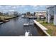 Water view showcasing the canal with boat dock and waterfront access with ladder slide at 6322 Aureau Ave, Hudson, FL 34667