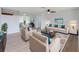 Bright living room with neutral furnishings, stylish decor, and an open floor plan at 7608 Bougenville Dr, Port Richey, FL 34668