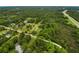 Picturesque aerial scene of a property amid lush greenery, with glimpses of roadways and scattered residences at 8540 Roseanne Blvd, New Port Richey, FL 34654