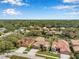 Aerial view of the neighborhood showcasing mature trees and landscaping at 11726 Belle Haven Dr, New Port Richey, FL 34654