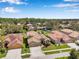 Beautiful aerial shot of property, showcases lawn, landscaping, and neighborhood at 11726 Belle Haven Dr, New Port Richey, FL 34654