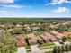 An aerial view of residences with mature trees and landscaping in the surrounding area at 11726 Belle Haven Dr, New Port Richey, FL 34654