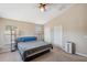 Bedroom features a vaulted ceiling, carpet and two closets at 11726 Belle Haven Dr, New Port Richey, FL 34654