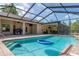This screened in pool has a brick paved deck and an outdoor kitchen for entertaining at 15287 Coot Rd, Weeki Wachee, FL 34614