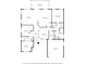 Detailed floor plan showcasing the layout of the home, including the living room, bedrooms, kitchen, and garage at 15569 Burbank Dr, Brooksville, FL 34604
