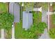 A bird's eye view showcases the house roof in relation to the neighboring properties at 1601 E 98Th Ave, Tampa, FL 33612