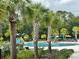 The Bexley community pool has ample space for people to relax at 17316 Cruiser Bnd, Land O Lakes, FL 34638