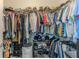 Walk-in closet featuring ample storage space for clothes, shoes, and accessories at 17679 Garsalaso Cir, Brooksville, FL 34604
