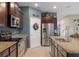 Kitchen with stainless appliances, beautiful cabinets and granite countertops at 17727 Garsalaso Cir, Brooksville, FL 34604
