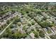 Scenic aerial shot captures a neighborhood with golf course, trees, and winding streets at 2486 Deer Trail Ln, Spring Hill, FL 34606