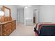 Bedroom featuring a full sized bed, a ceiling fan, and a closet at 27091 Country Oak Dr, Brooksville, FL 34602
