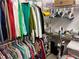 Organized walk-in closet with metal shelving and multiple hanging rods for ample storage at 2930 Plantain Dr, Holiday, FL 34691