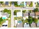 Aerial view showcasing property location and neighborhood streets at 3151 Wellington Dr, Holiday, FL 34691