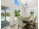 View from the dining area to the swimming pool at 4104 Pine Dale Ct, Hernando Beach, FL 34607