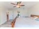 Spacious bedroom with a ceiling fan, ample closet space, and views to other rooms in the home at 4469 Bahama Dr, Hernando Beach, FL 34607