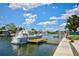 A private boat dock with direct access to the open water, perfect for boating and water activities at 4469 Bahama Dr, Hernando Beach, FL 34607