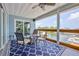 Relaxing screened-in patio with waterfront views, perfect for outdoor dining and entertaining at 4469 Bahama Dr, Hernando Beach, FL 34607